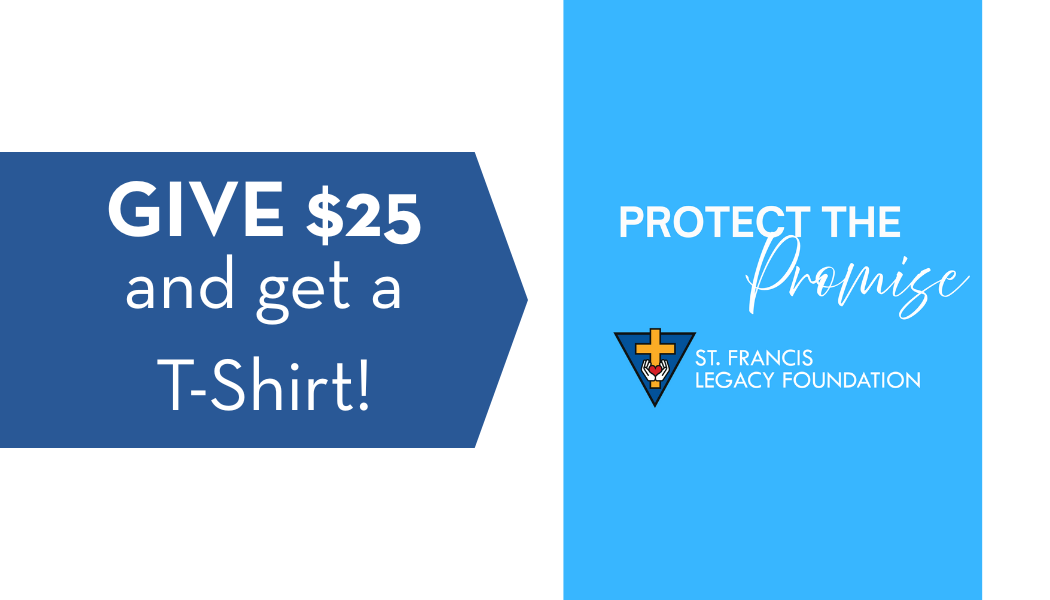 Give $25+ and receive a T-shirt as our gift.